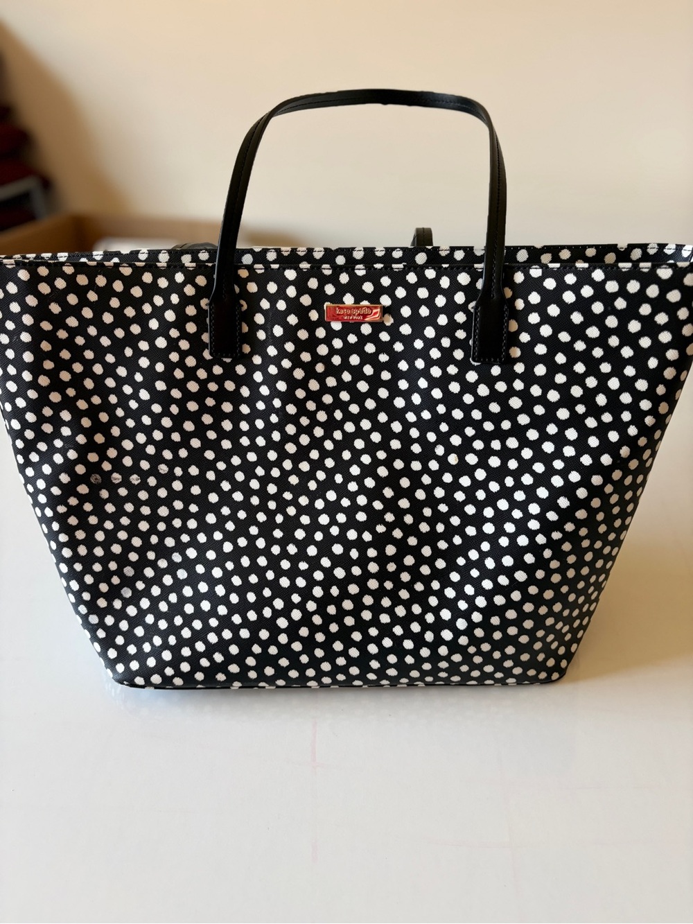 Kate Spade Dally Tote Purse Laurel Way Printed Polka Dot Handbag Casual Cute